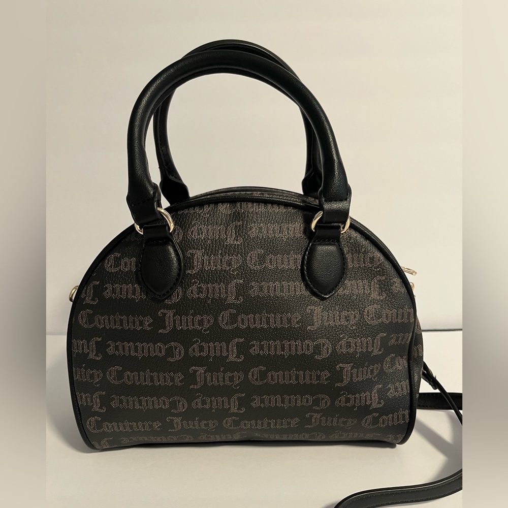 NWT Juicy Couture Gothic Dots Black Flawless Dome Satchel Crossbody Bag OS - Picture 4 of 11